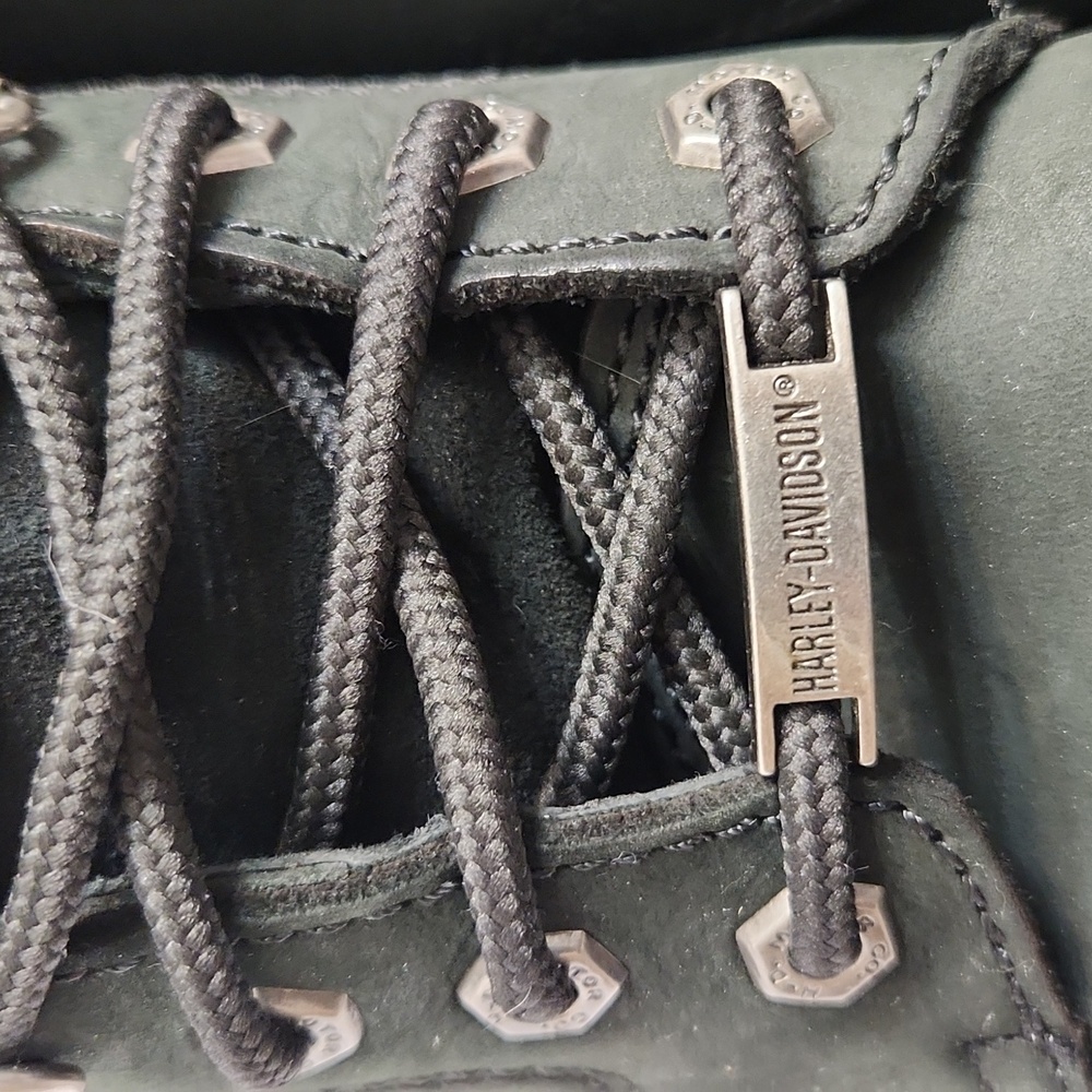 Harley-Davidson Badland Black Leather Motorcycle Riding Boots (M Size 10.5) - Picture 8 of 15